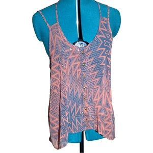 Daytrip Sheer Tribal Studded Tank